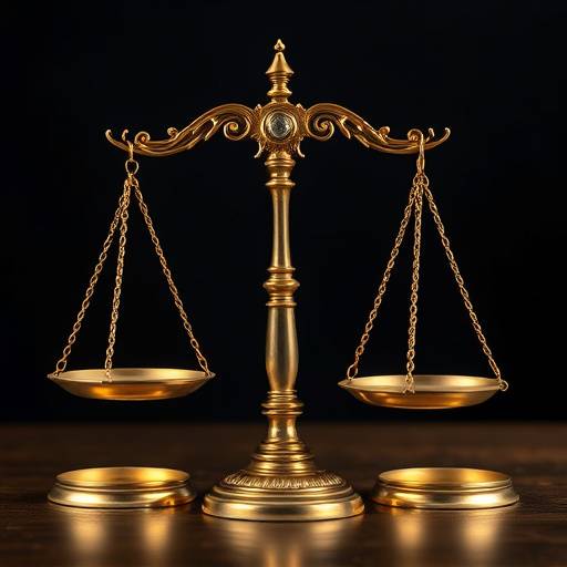 Legal scales symbolizing intellectual property rights.